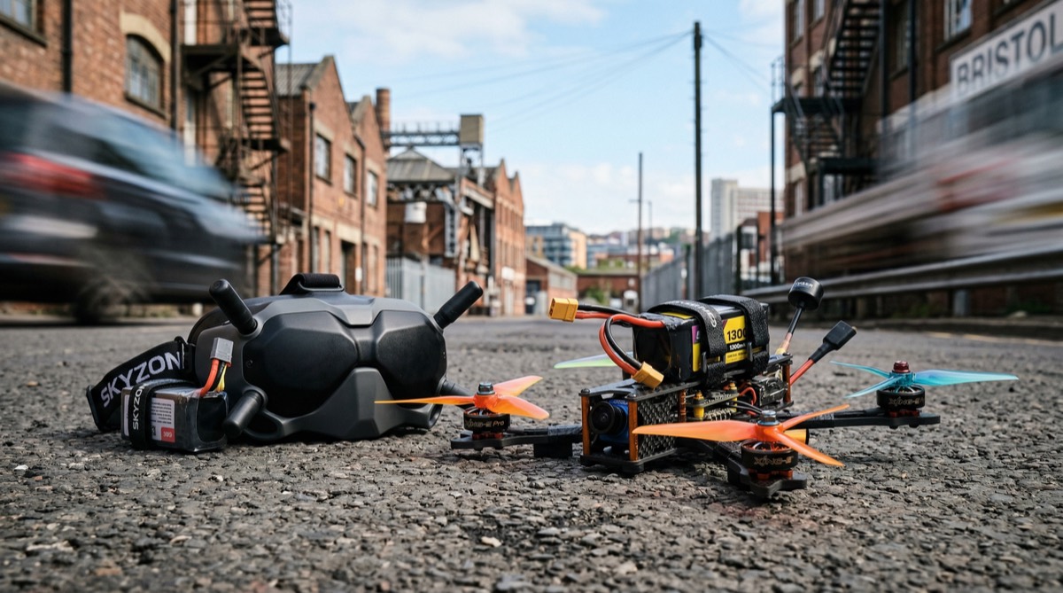 FPV drone filming in Bristol